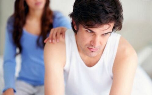 violation of erectile function in a man suffering from prostatitis